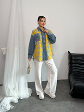 Kot Detaylı Ekoseli Gömlek 8619 - Sarı